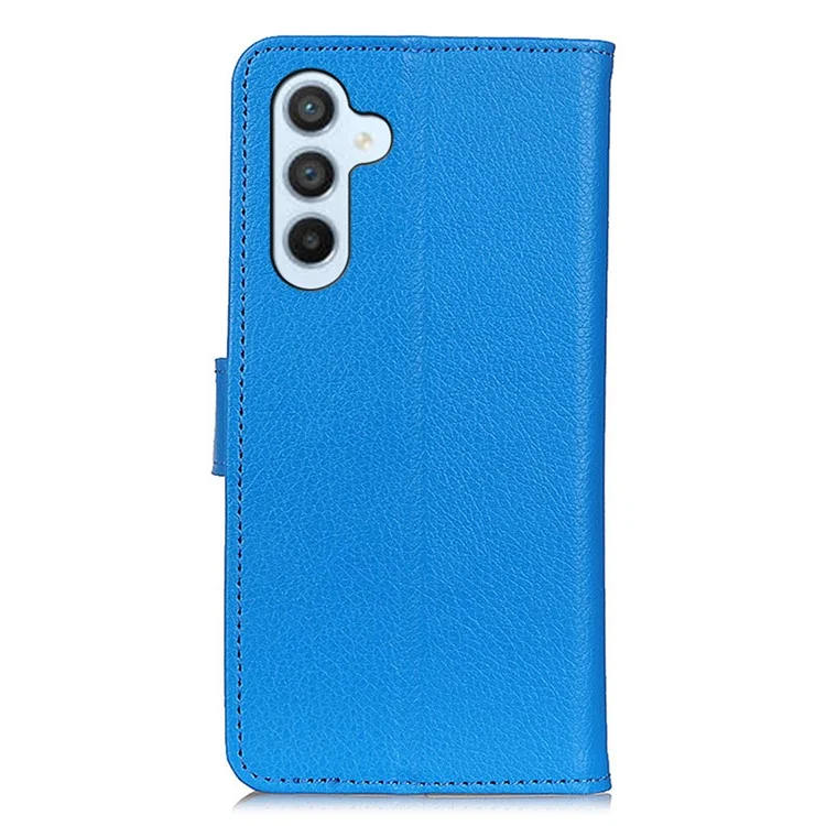 For Samsung Galaxy A17 Wallet Case PU Leather Phone Cover Litchi Texture - Blue