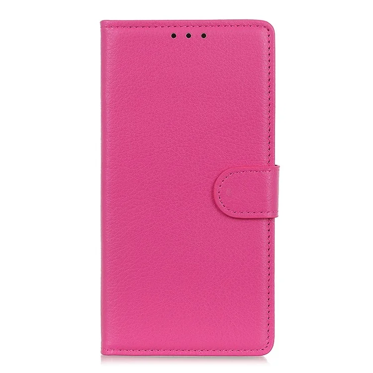 For Samsung Galaxy A17 Wallet Case PU Leather Phone Cover Litchi Texture - Rose