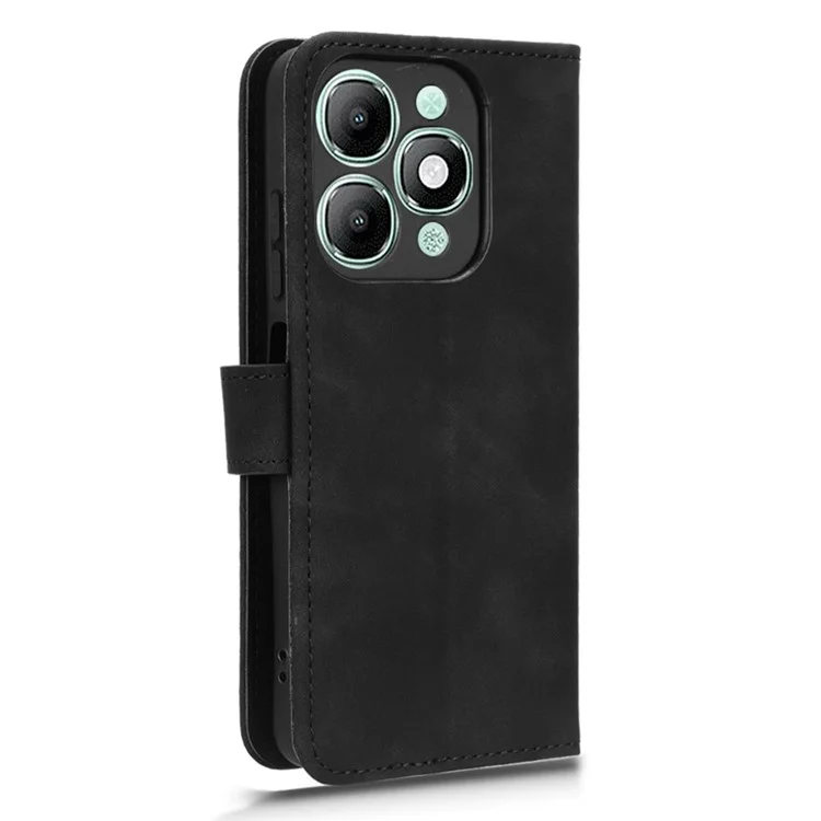 Чехол-кошелек для itel A90 4G из искусственной кожи с защитой от падения - Черный