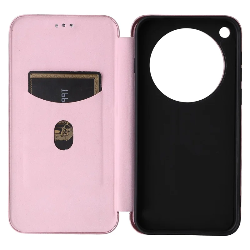 Til Oppo Find X8s+ 5G hylse med struktur af kulfiber, stødfast hylse af PU-læder - Rosenød