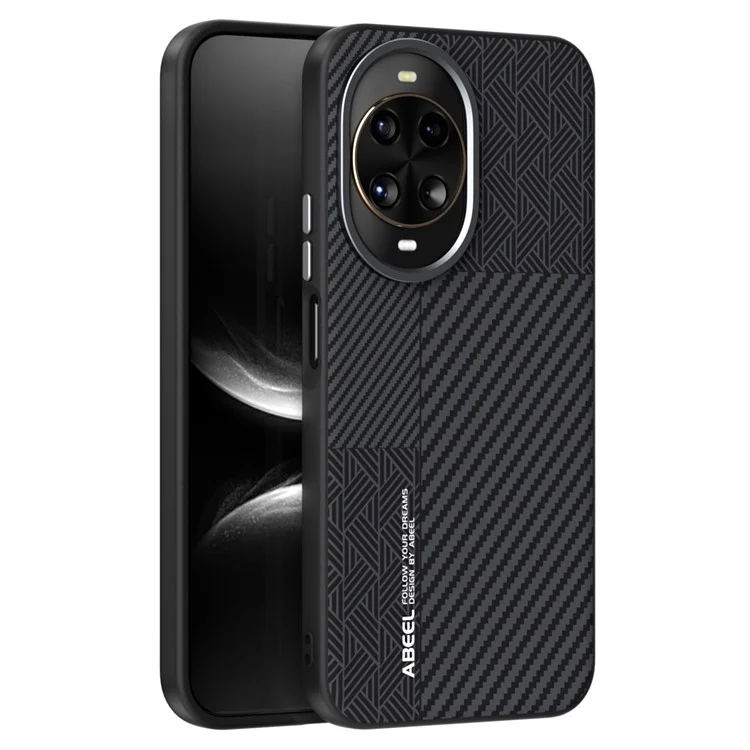 ABEEL For Huawei nova 14 5G Case PC + TPU + Aluminum Alloy + PU Leather Phone Cover Compatible with MagSafe - Texture 1