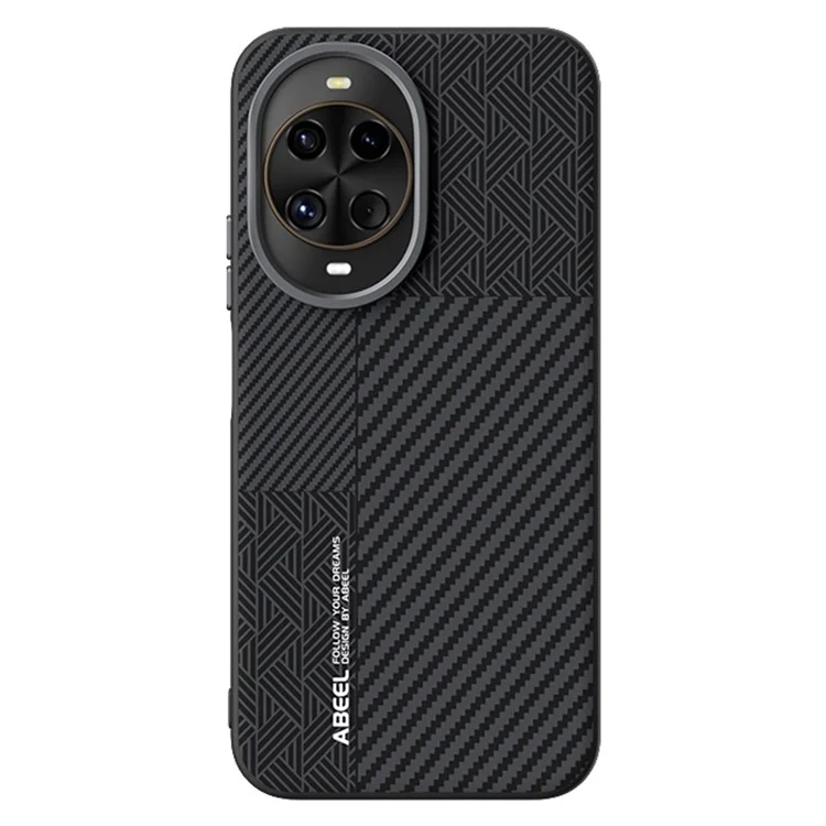 ABEEL For Huawei nova 14 5G Case PC + TPU + Aluminum Alloy + PU Leather Phone Cover Compatible with MagSafe - Texture 1