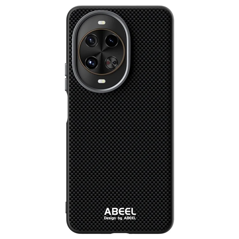 ABEEL For Huawei nova 14 Pro 5G Magnetic Case Printed PC TPU Aluminum Alloy Leather Phone Cover - Black
