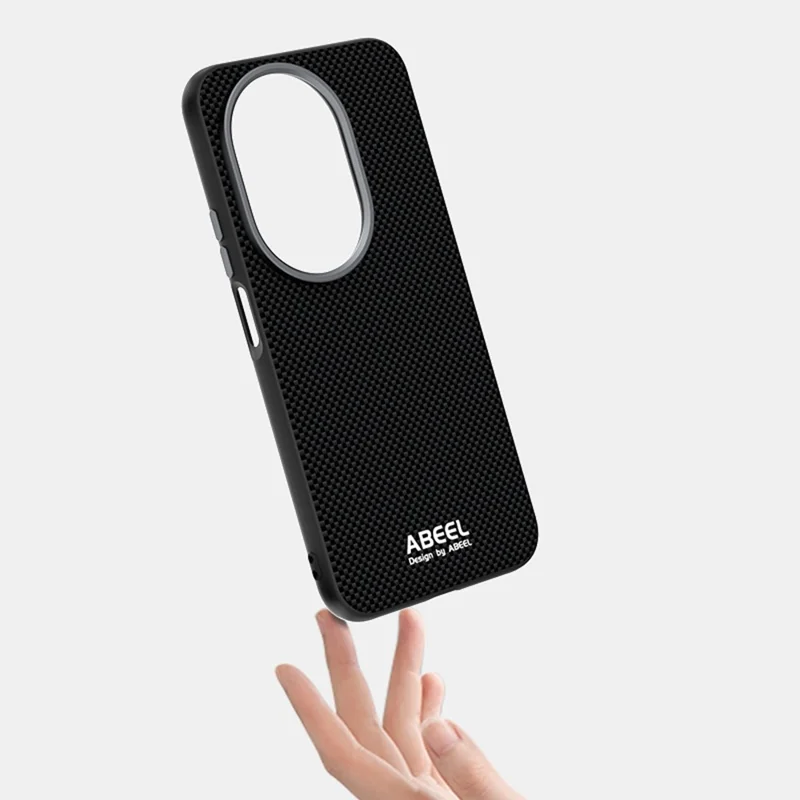 ABEEL For Huawei nova 14 Pro 5G Magnetic Case Printed PC TPU Aluminum Alloy Leather Phone Cover - Black