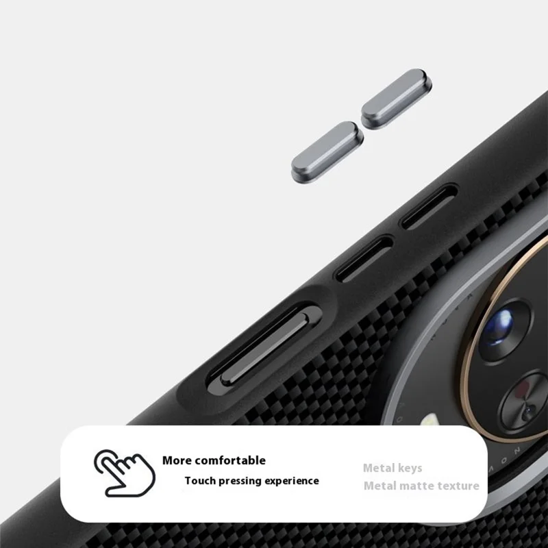 ABEEL For Huawei nova 14 Pro 5G Magnetic Case Printed PC TPU Aluminum Alloy Leather Phone Cover - Black