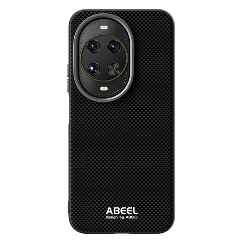 Capa ABEEL para Huawei nova 14 Ultra 5G Compatível com MagSafe - Capa de Telefone em PC, TPU, Liga de Alumínio e Couro - Preta