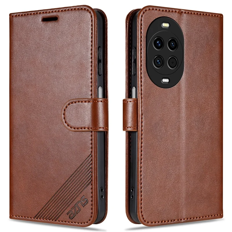 AZNS For Huawei nova 14 5G Case Anti-Scratch PU Leather Stand Wallet Phone Cover - Brown