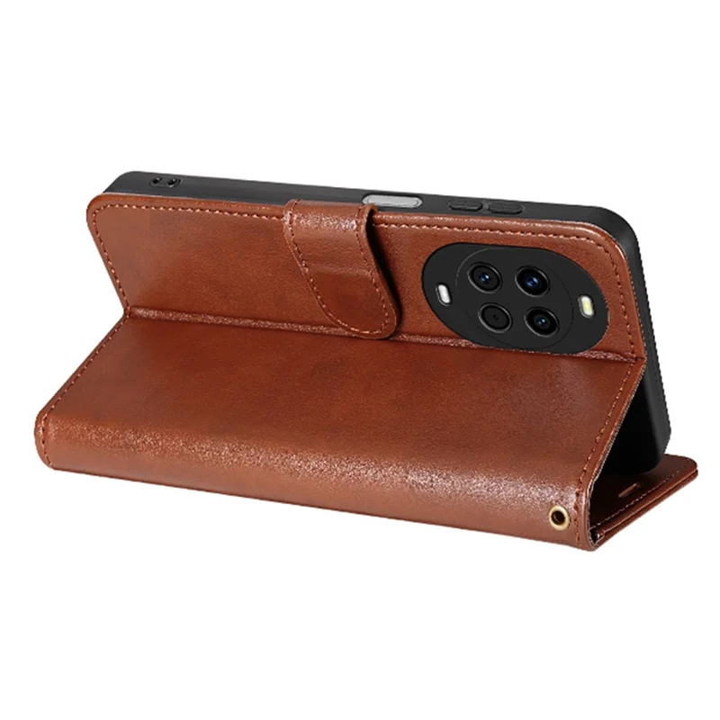 AZNS For Huawei nova 14 5G Case Anti-Scratch PU Leather Stand Wallet Phone Cover - Brown