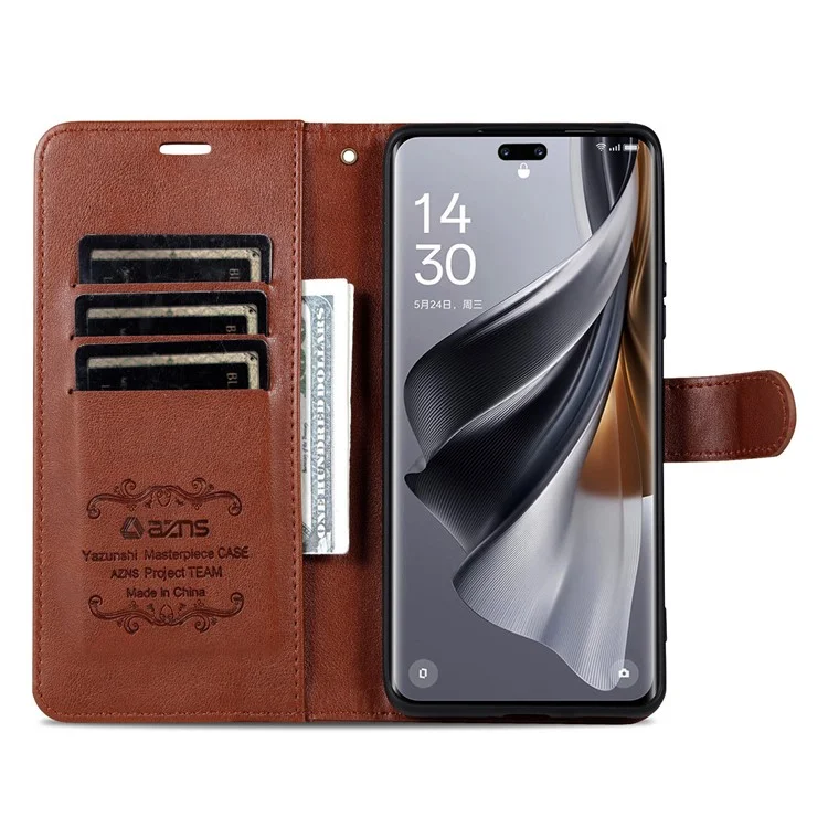 AZNS Für Huawei nova 14 Pro 5G Hülle Kratzfest PU-Leder Ständer Brieftasche Handyhülle - Braun