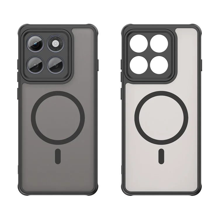 For Motorola Edge 60 Pro 5G Case Compatible with MagSafe Anti Drop PC + TPU Phone Cover - Black