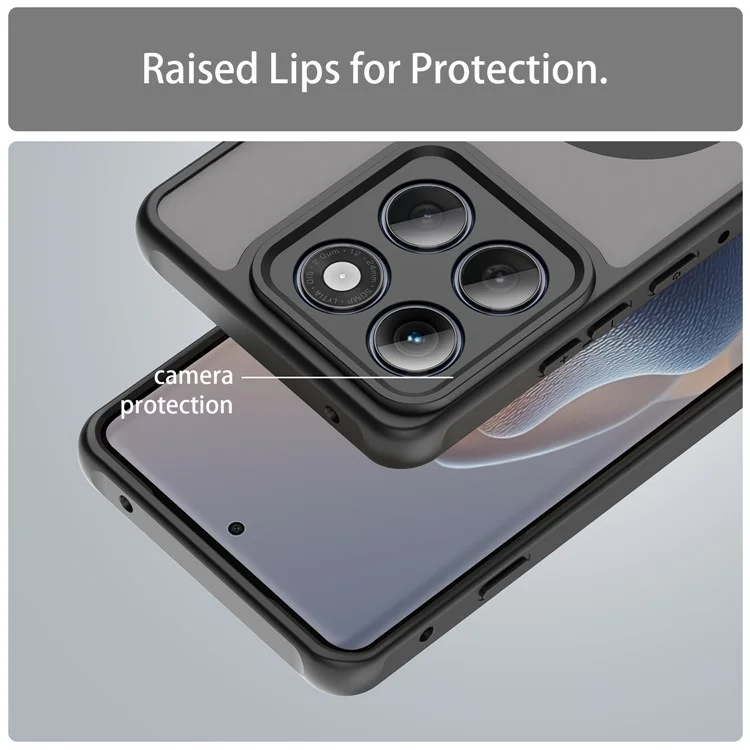 For Motorola Edge 60 Pro 5G Case Compatible with MagSafe Anti Drop PC + TPU Phone Cover - Black