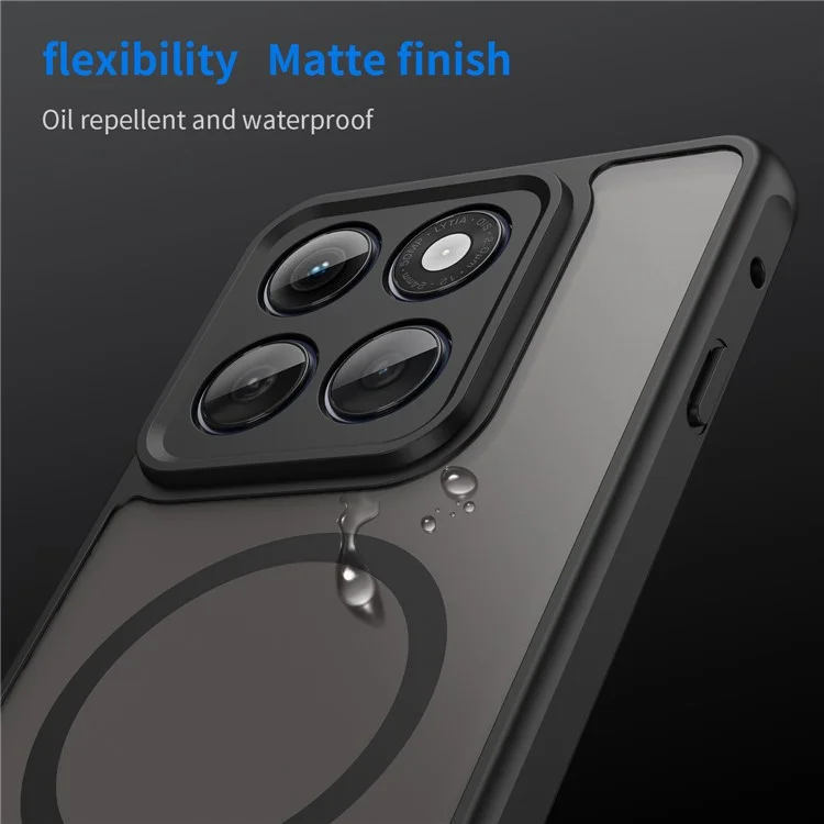 For Motorola Edge 60 Pro 5G Case Compatible with MagSafe Anti Drop PC + TPU Phone Cover - Black