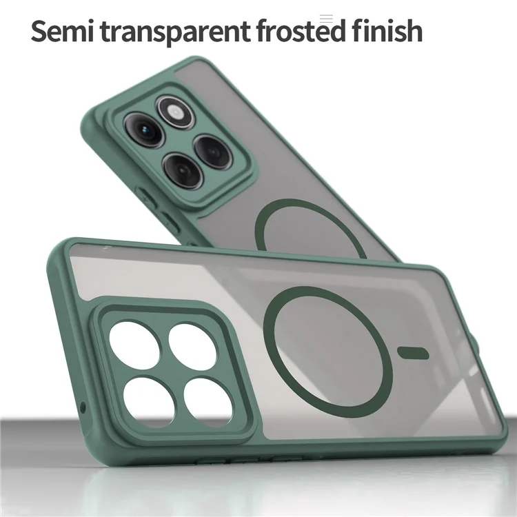 For Motorola Edge 60 Pro 5G Case Compatible with MagSafe Anti Drop PC + TPU Phone Cover - Green