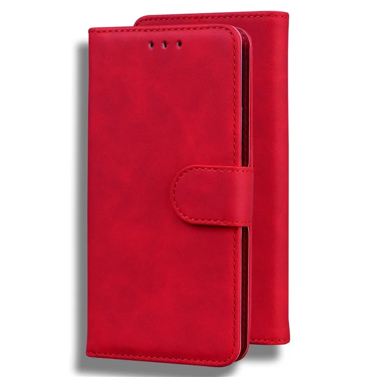 Smartphone Cover for Realme 9i 5G / 10 5G, Drop Resistant PU Leather Flip Wallet Case Stand Phone Shell - Red