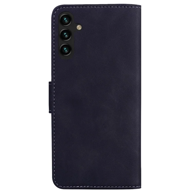 Funda para Smartphone para Samsung Galaxy A14 5G / A14 4G, Funda tipo cartera de piel sintética con tapa y soporte - Negro