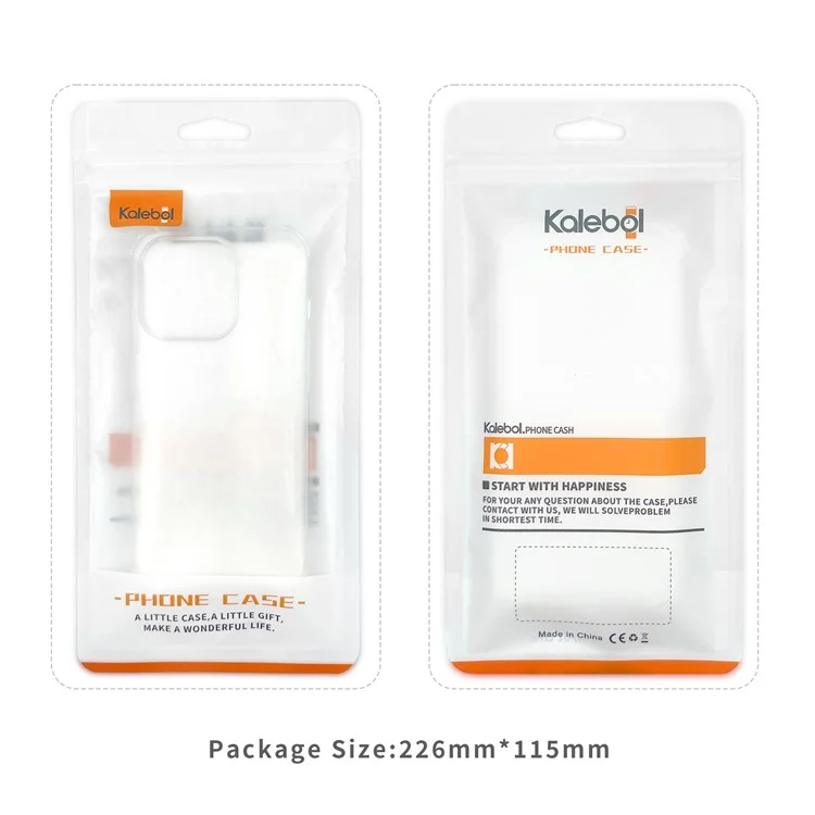 KALEBOL KLB-TPU012 For iPhone 17 Pro Max Case 1.5mm Clear TPU Protective Cover Large Camera Cutout