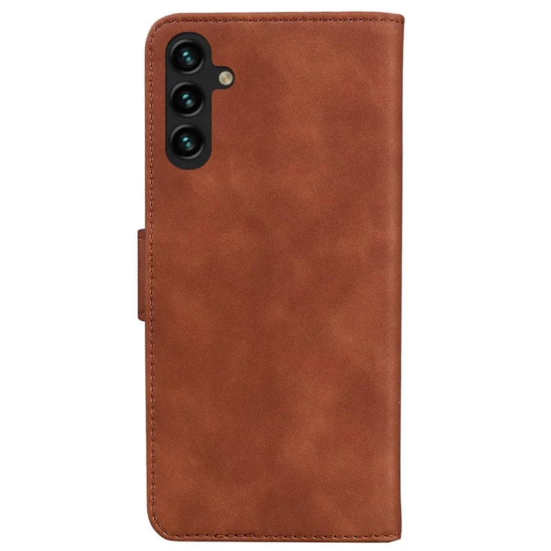 For Samsung Galaxy A14 5G / A14 4G Phone Wallet Case, Butterfly Pattern Printing PU Leather Skin-touch Cover with Stand - Brown