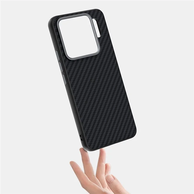 ABEEL For Xiaomi 15S Pro Case Compatible with MagSafe Carbon Fiber Texture Back Cover - Black