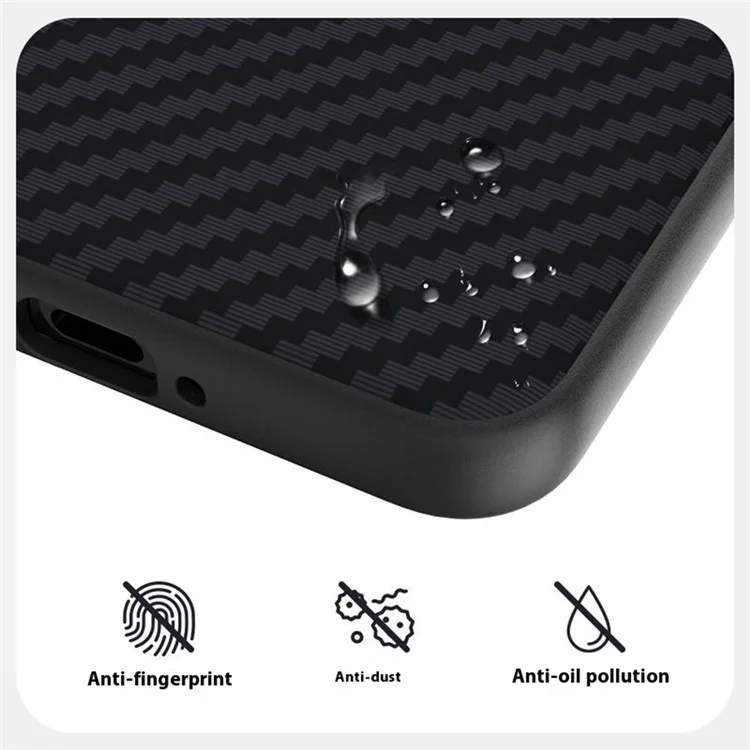 ABEEL For Xiaomi 15S Pro Case Compatible with MagSafe Carbon Fiber Texture Back Cover - Black