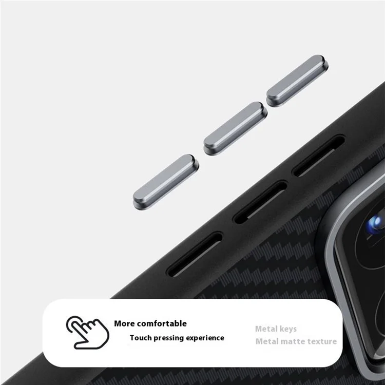 ABEEL For Xiaomi 15S Pro Case Compatible with MagSafe Carbon Fiber Texture Back Cover - Black