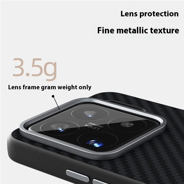 ABEEL For Xiaomi 15S Pro Case Compatible with MagSafe Carbon Fiber Texture Back Cover - Black