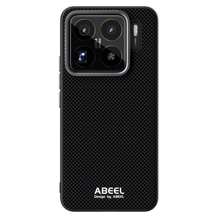 Funda ABEEL para Xiaomi 15S Pro Compatible con MagSafe, Diseño Impreso de PC, TPU, Aleación de Aluminio y Cuero - Negro