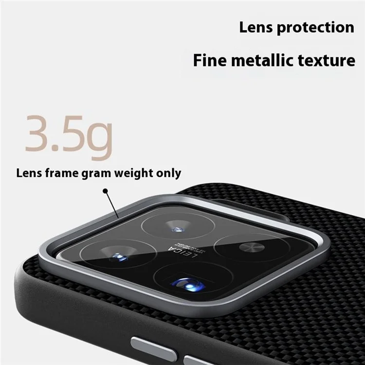 Funda ABEEL para Xiaomi 15S Pro Compatible con MagSafe, Diseño Impreso de PC, TPU, Aleación de Aluminio y Cuero - Negro