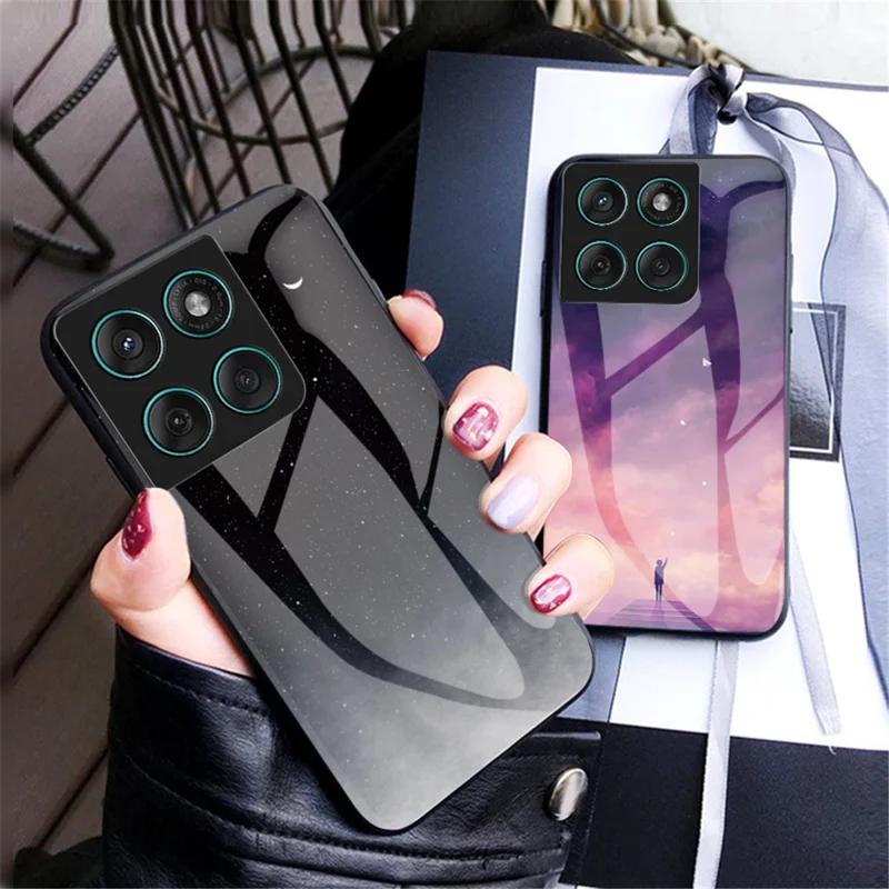 Pour Motorola Edge 60 Fusion 5G / Edge 60 5G Étui Motif Ciel Étoilé Verre Trempé Housse de Téléphone - Couleur Ciel Étoilé