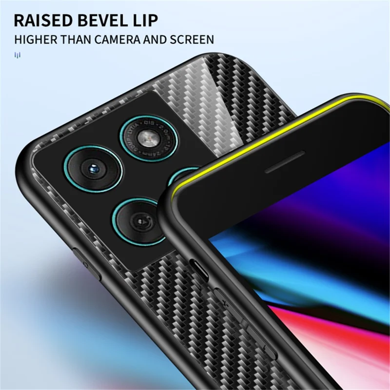 For Motorola Edge 60 Fusion 5G / Edge 60 5G Case Tempered Glass Shockproof Phone Cover - Colorful Fiber
