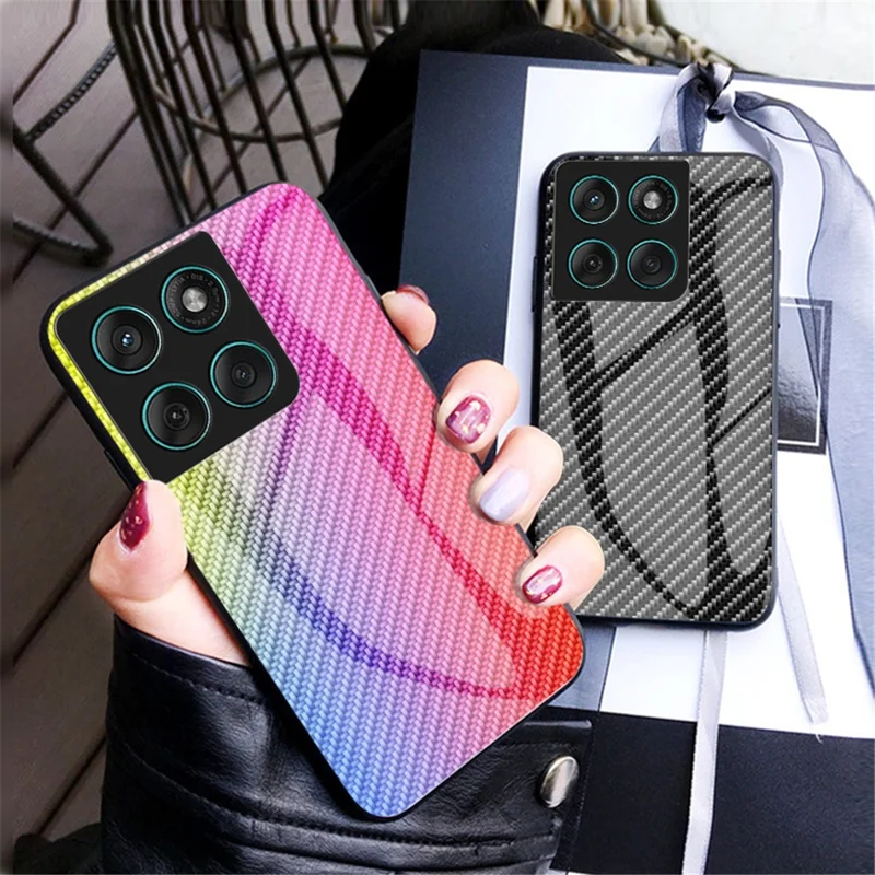For Motorola Edge 60 Fusion 5G / Edge 60 5G Case Tempered Glass Shockproof Phone Cover - Colorful Fiber