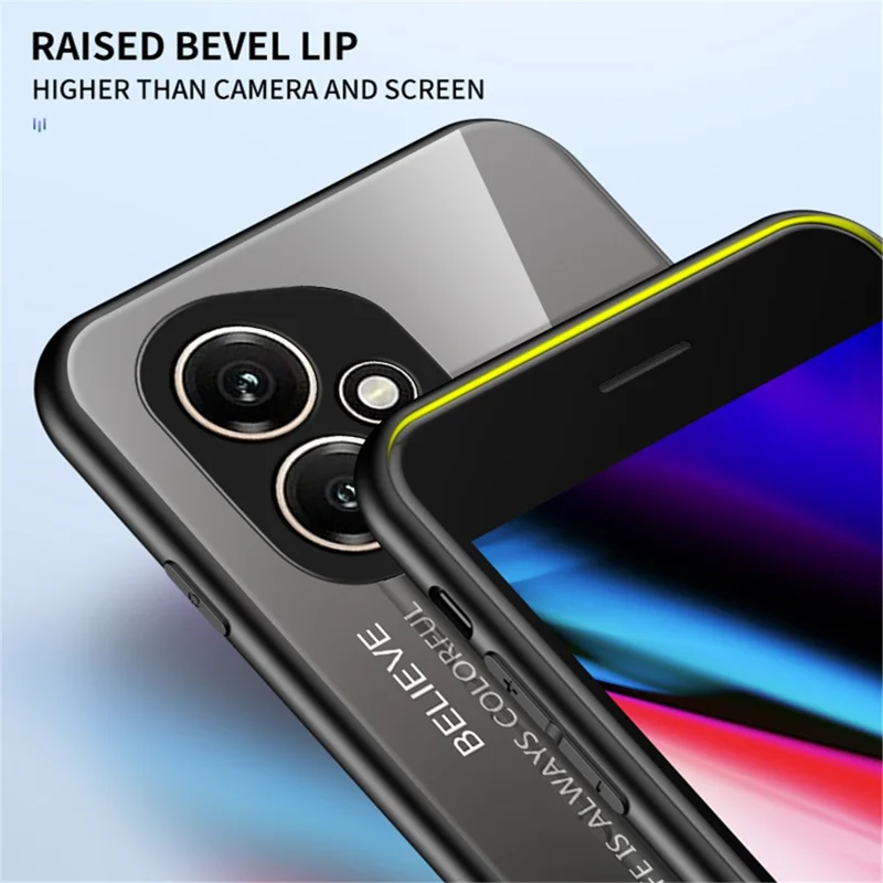 For Honor 400 5G (Global) Case Anti-Scratch Tempered Glass + PC + TPU Phone Cover - White