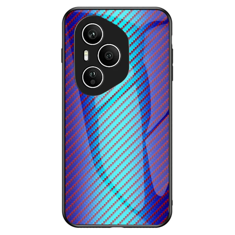 For Honor 400 Pro 5G (Global) Case Tempered Glass Shockproof Phone Cover - Blue Fiber