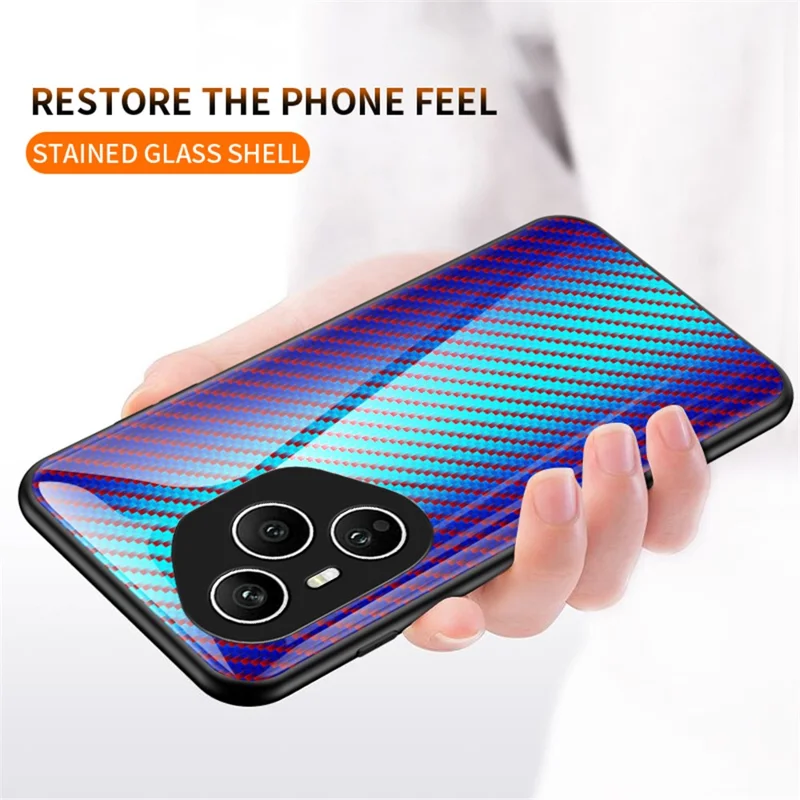 For Honor 400 Pro 5G (Global) Case Tempered Glass Shockproof Phone Cover - Blue Fiber