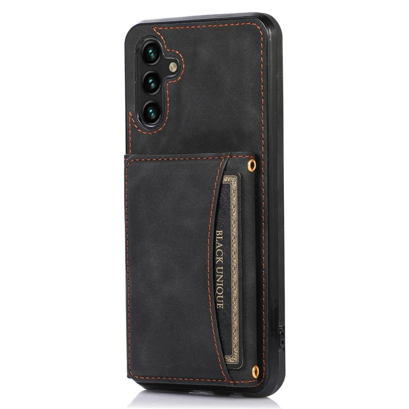 Capa para Samsung Galaxy S25 / S24 Carteira Dobrável com Suporte, Couro PU + Capa Traseira TPU - Preto