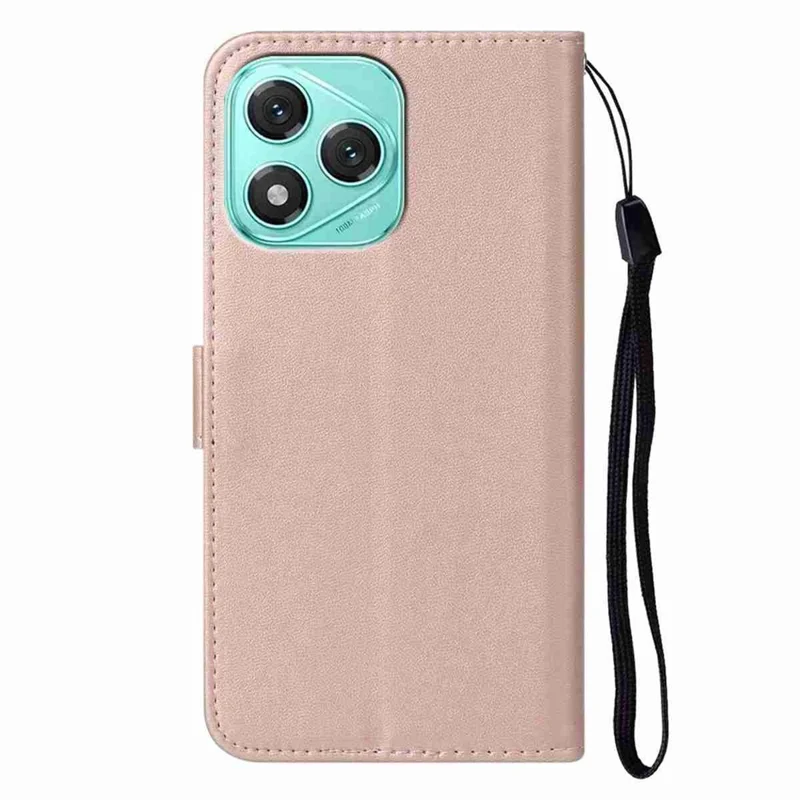 For Honor 400 Lite Hülle aus PU-Leder mit Klappfunktion, Brieftasche und Kartenfach - Roségold