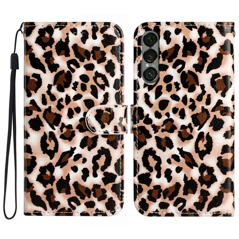 For Sony Xperia 1 VII Printed Pattern PU Leather Phone Cover Wallet Case with Stand - Leopard Print
