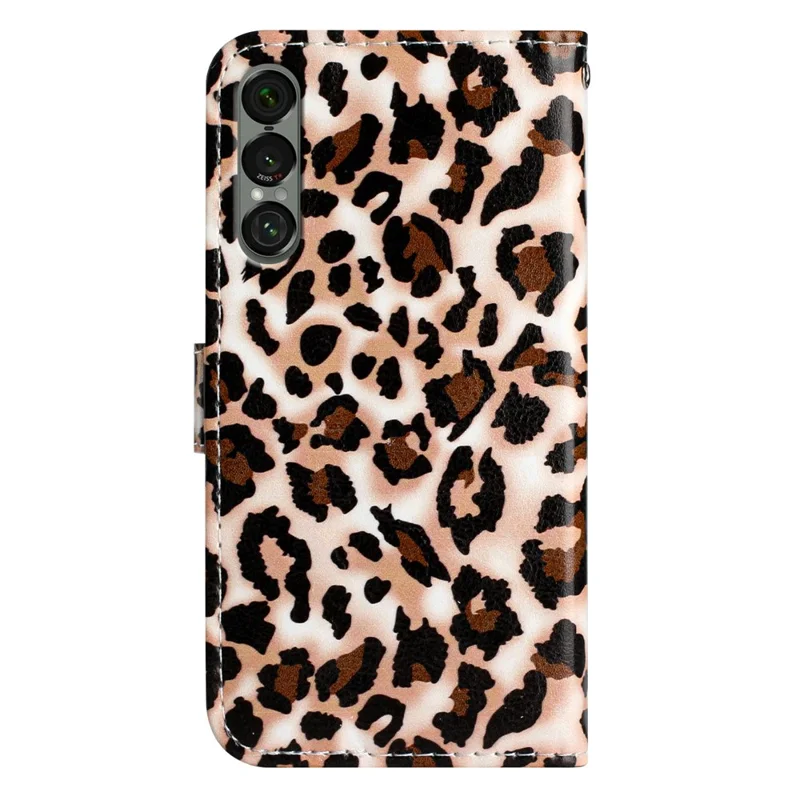 For Sony Xperia 1 VII Printed Pattern PU Leather Phone Cover Wallet Case with Stand - Leopard Print