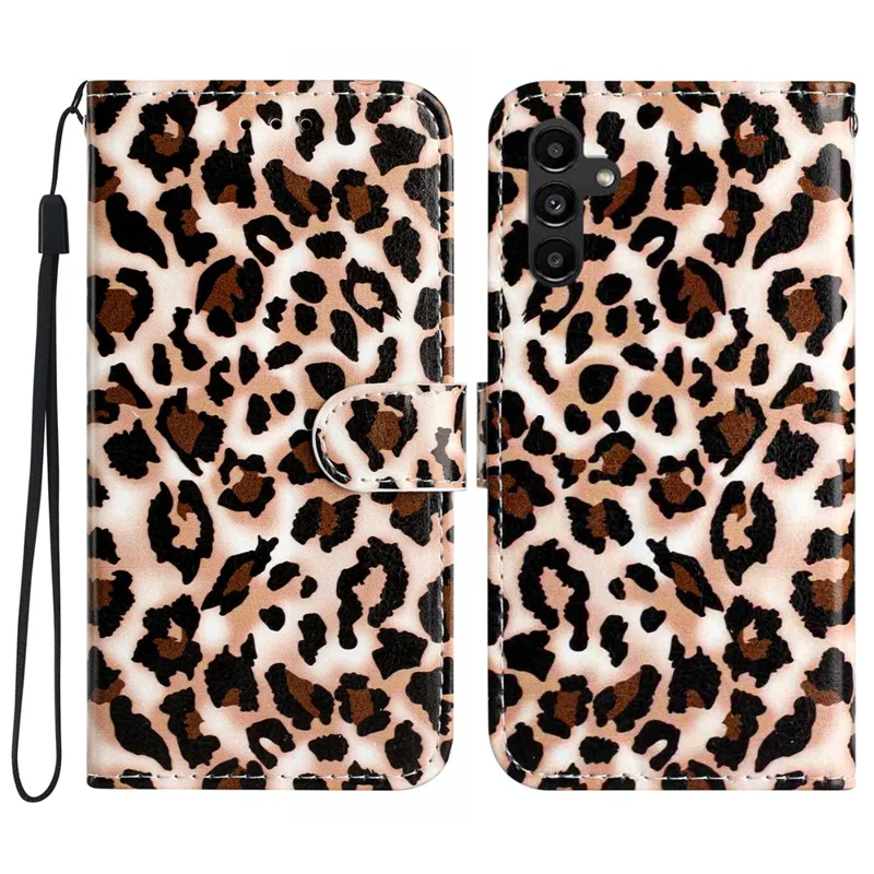 For Samsung Galaxy A17 5G / A17 4G / A26 5G Printed Pattern PU Leather Phone Cover Wallet Case with Stand - Leopard Print