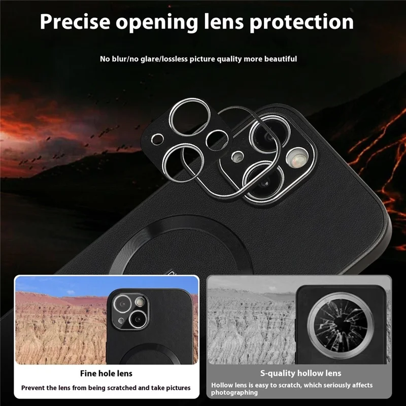 DEKKER For iPhone 15 Case Compatible with MagSafe PU + TPU Phone Back Cover - Black