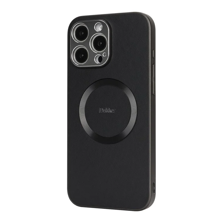 DEKKER For iPhone 16 Pro Max Case Compatible with MagSafe PU + TPU Phone Back Cover - Black