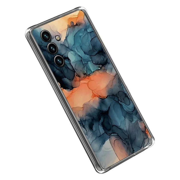 Per Samsung Galaxy A14 5G / A14 4G Abstract Marble Phone Case Pattern Printing IMD TPU Anti-Scratch Protective Cover - Stile A