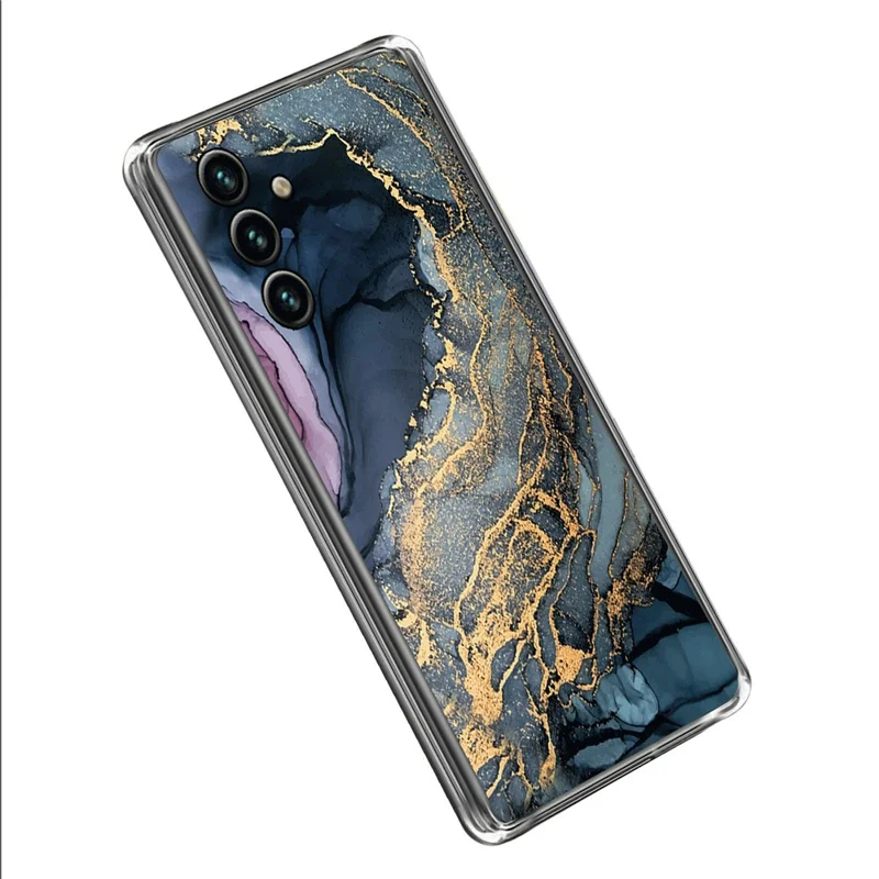 Voor Samsung Galaxy A14 5G / A14 4G Abstract Marmeren Telefoonhoesje Patroonbedrukking IMD TPU Krasbestendige Beschermer - Stijl K