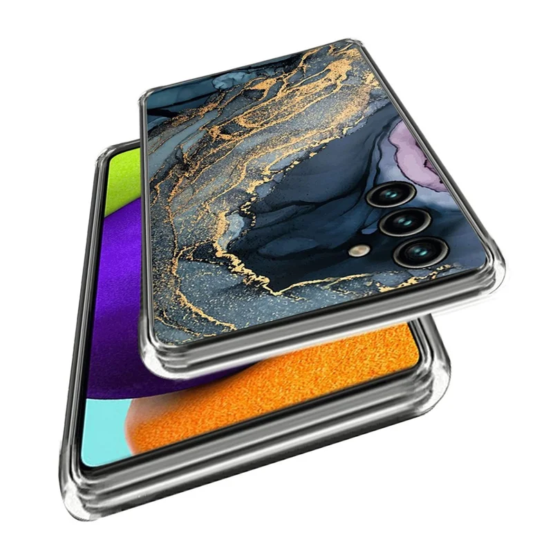 Voor Samsung Galaxy A14 5G / A14 4G Abstract Marmeren Telefoonhoesje Patroonbedrukking IMD TPU Krasbestendige Beschermer - Stijl K