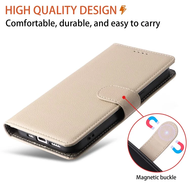 For Samsung Galaxy S25 Edge Case RFID Blocking 3 Card Slots PU Leather Phone Cover - Beige