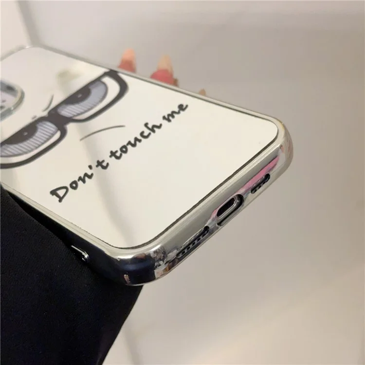 For iPhone 15 Pro Max Case Eyes Glass Pattern Electroplating TPU Acrylic Phone Back Cover