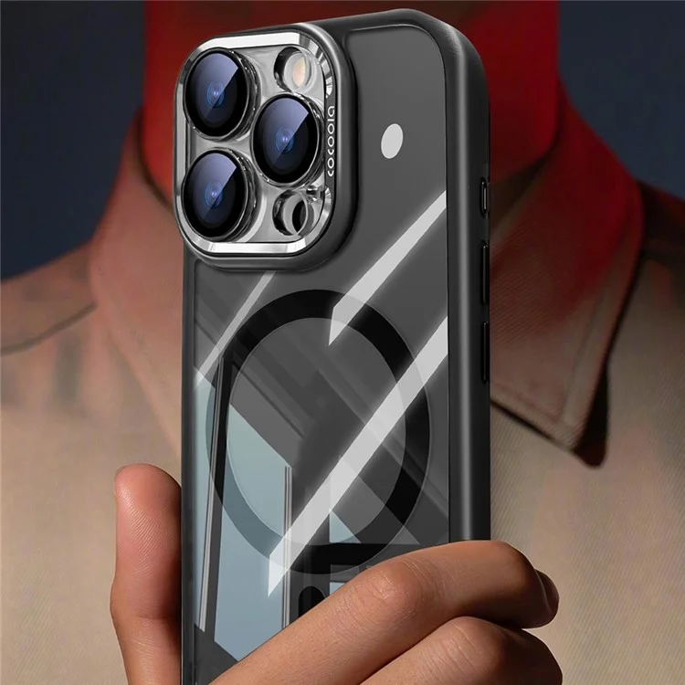 For iPhone 16 Pro Case Compatible with MagSafe PC + TPU Phone Cover with Detachable Camera Lens Film - Grey