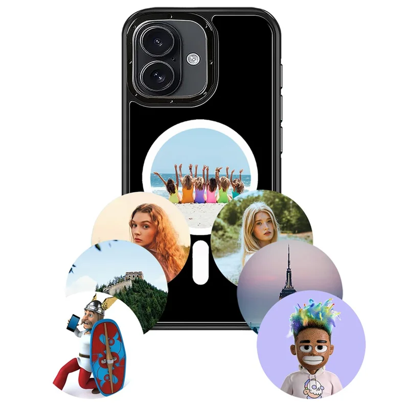 For iPhone 16 E-Ink Phone Case Compatible with MagSafe NFC 6-Color TPU + PC Back Cover