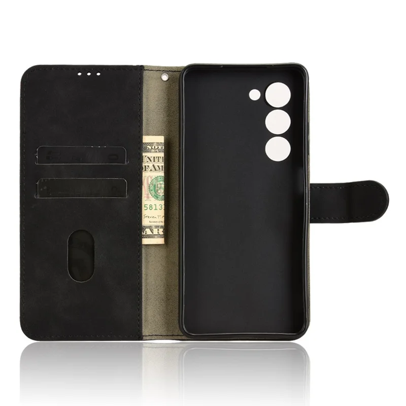 Pour Oppo A5 5G Étui en Cuir Effet Peau Antichoc Portefeuille Housse de Téléphone Rabattable - Noir