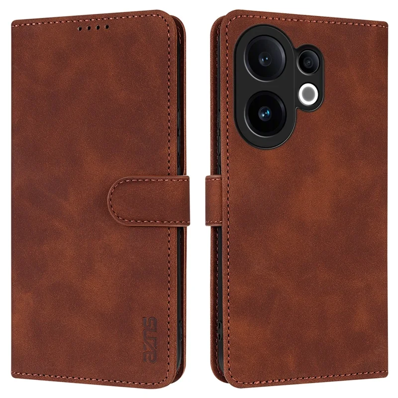 Étui portefeuille en cuir PU pour vivo S30 5G - Marron