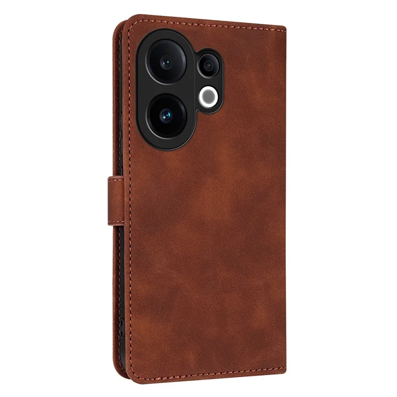Étui portefeuille en cuir PU pour vivo S30 5G - Marron